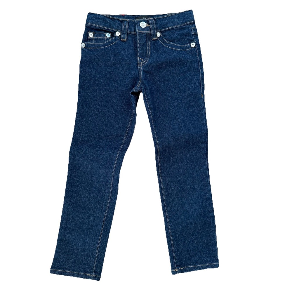 NWT True Religion Girls Geno Relaxed Slim Denim Jeans Size 6 Adjustable Waist - Picture 2 of 5